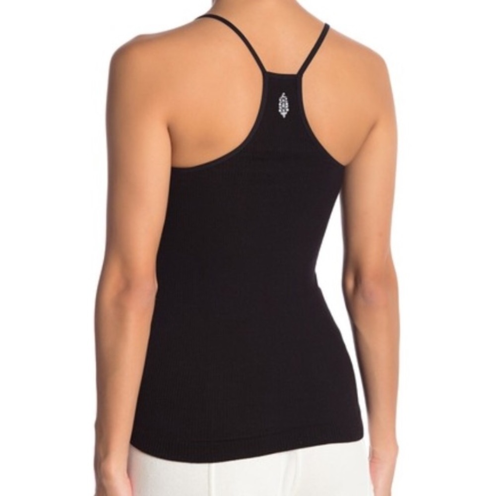 🆕Free People Black Ribbed Racer Tank - Picture 4 of 8
